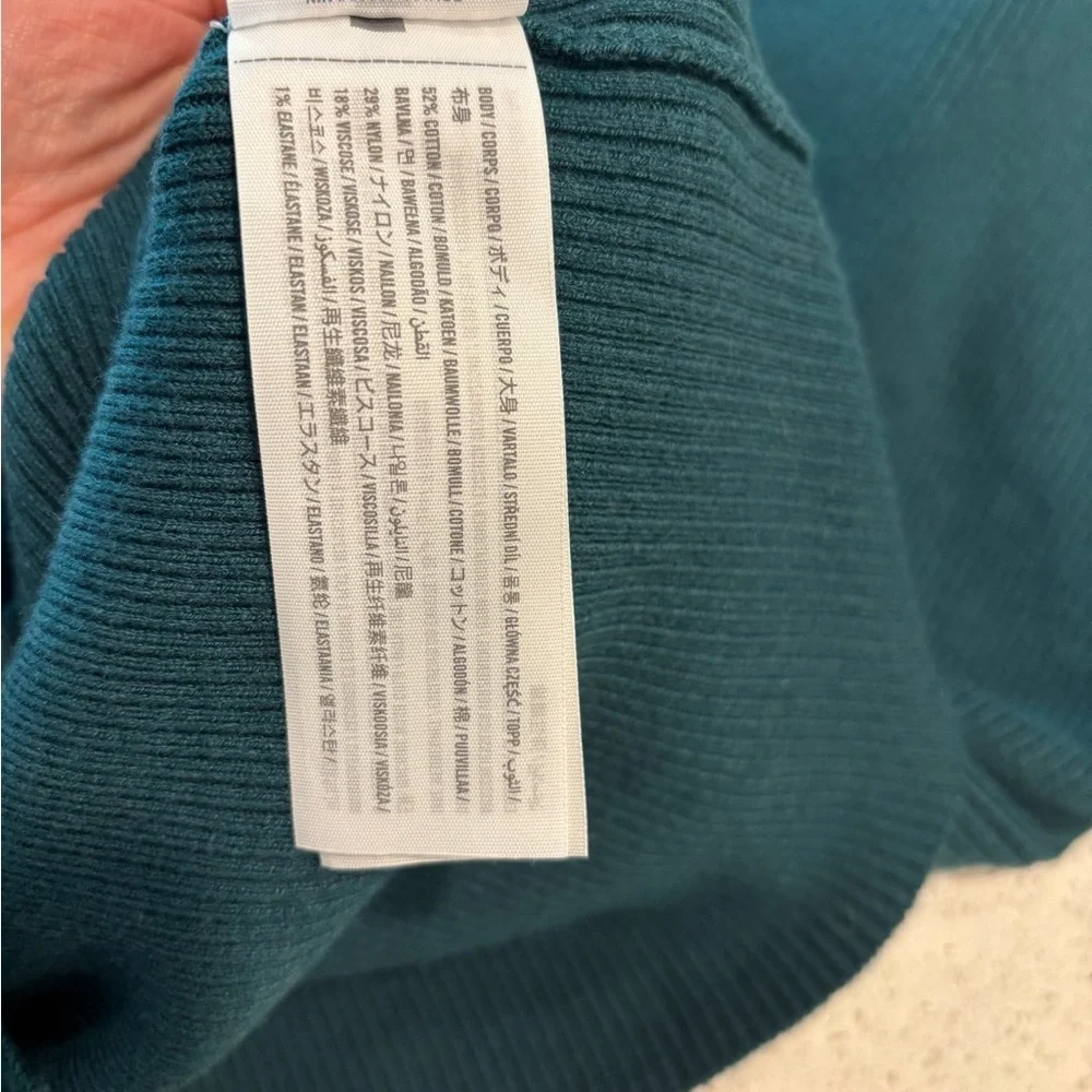 Abercrombie & Fitch Teal Long Sleeve Sweater Dress, NWT - Picture 5 of 7